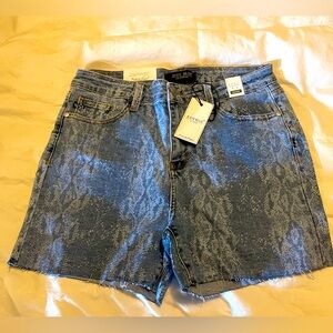 Judy Blue Snake Skin Frayed Shorts
